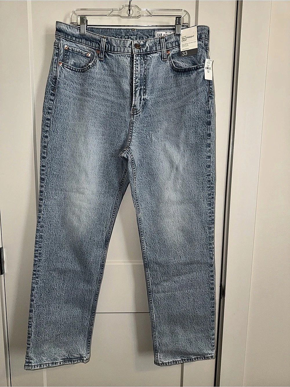 NWT GAP High Rise '90s Straight Crop Jeans - Size 33/16 Tall